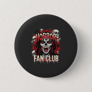Halloween Horror Fan Club Vampier Schedel Ronde Button 5,7 Cm