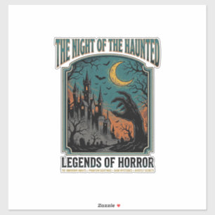 Halloween Horror Geheime Nacht Vintage Griezelig_1 Sticker