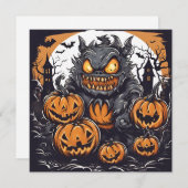 Halloween Horror Night Feestdagenkaart (Voorkant / Achterkant)