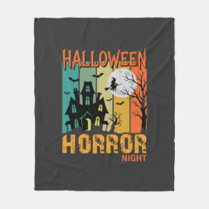 Halloween Horror Night Spokenhuis Vector_1 Fleece Deken