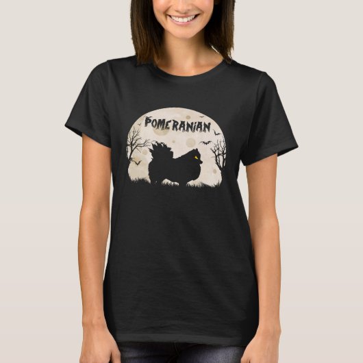 Halloween Horror Pomeranian T-shirt (Voorkant)