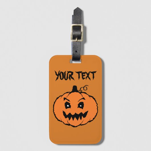 Halloween Horror Pumpkin Bagagelabel (Voorkant (verticaal))