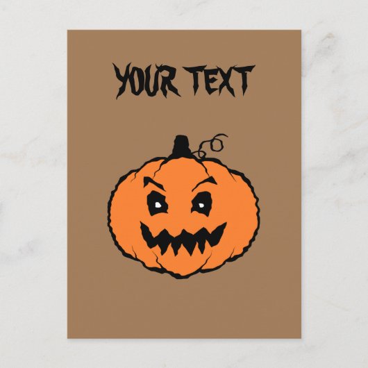 Halloween Horror Pumpkin Briefkaart (Voorkant)