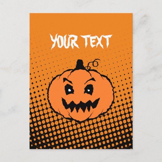 Halloween Horror Pumpkin Gradiënten Briefkaart (Voorkant)