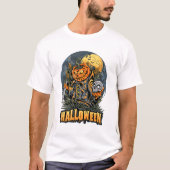 Halloween Horror Pumpkin Graphic T-Shirt (Voorkant)