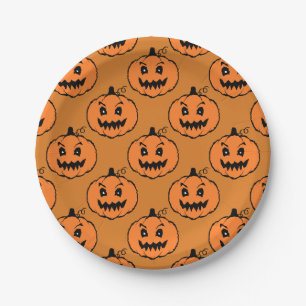 Halloween Horror Pumpkin Pattern Papieren Bordje