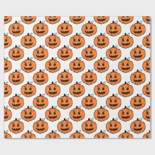 Halloween Horror Pumpkin Pattern Wrapping Paper Cadeaupapier