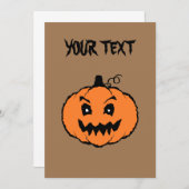 Halloween Horror Pumpkin-uitnodiging Kaart (Voorkant / Achterkant)