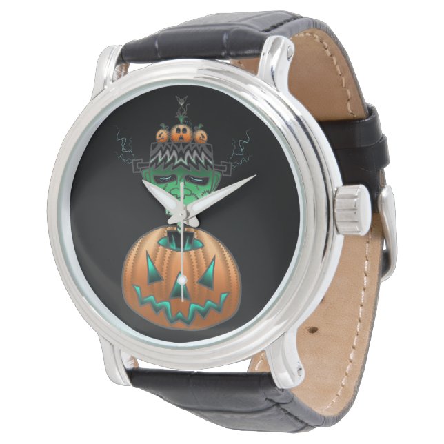 Halloween Horror Punk Zombie Horloge (Gekanteld)