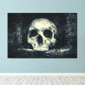 Halloween Horror Skull Canvas Afdruk (Insitu (Houten vloer))