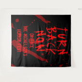 Halloween Horror Sla terug nu Bloedspatten Wandkleed (Voorkant (horizontaal))