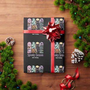 Halloween Horror Spooky Seizoen Schattige Creepy Cadeaupapier