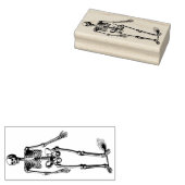 Halloween Horror Spooky Skeleton Black Rubberstempel (Gestempeld)