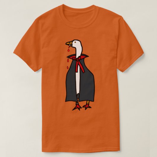 Halloween Horror Vampire Gaming Goose T-shirt (Design voorkant)