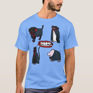 Halloween Horror Vampire Leuke Dieren T-shirt