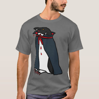 Halloween Horror Vampire Penguin T-shirt