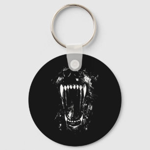 Halloween Horror Wolfshond Vampier Monster Tanden Sleutelhanger