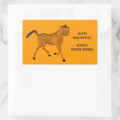 Halloween Horse Rechthoekige Sticker (Tas)