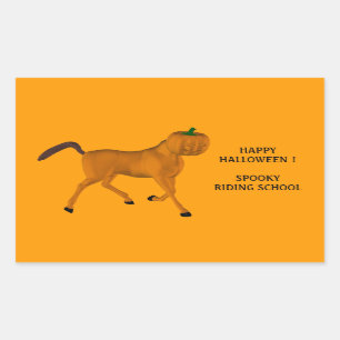 Halloween Horse Rechthoekige Sticker