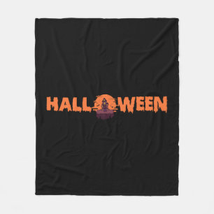Halloween House Fleece Deken