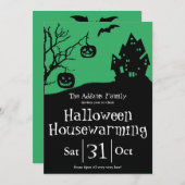 Halloween Housewarming Party en New Address Aankondiging (Voorkant / Achterkant)