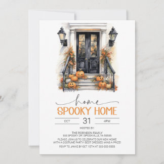 Halloween Housewarming Uitnodiging, Nieuw Thuisfee Kaart