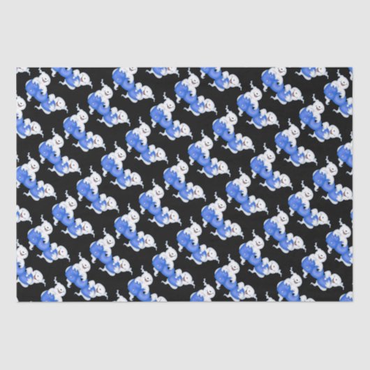 Halloween huent le papier de soie de soie carrelé (Recto)