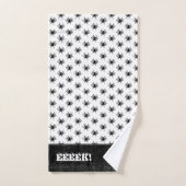 Halloween Huge Spider Pattern Black/White Bad Handdoek (Handdoek)