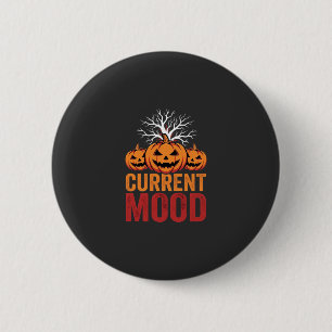 Halloween Huidige Stemming Pompoen Boom Ontwerp Ronde Button 5,7 Cm