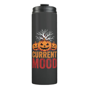 Halloween Huidige Stemming Pompoen Boom Ontwerp Thermosbeker