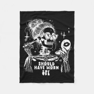 Halloween Huidverzorging Estheetician Skelet Huid Fleece Deken