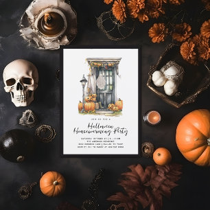 Halloween Huis Housewarming Feest Aankondiging