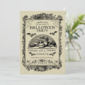 Halloween Hull Crown Spider Foil Invitation (Debout devant)