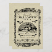 Halloween Hull Crown Spider Foil Invitation (Devant / Derrière)