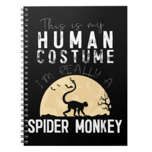 Halloween Human Spider Monkey Creepy Horror Notitieboek