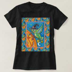 HALLOWEEN HUMMINGBIRD EN JACK O LANTERN WHIMSY T-SHIRT