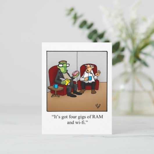 Halloween Humor Briefkaart (Staand voorkant)