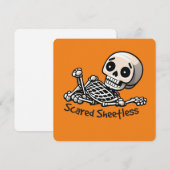 Halloween humor Doodsbang Feestdagenkaart (Voorkant / Achterkant)