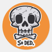 Halloween humor ronde sticker (Voorkant)
