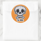 Halloween humor ronde sticker (Tas)
