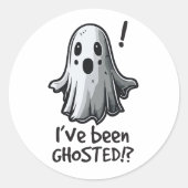 Halloween humor ronde sticker (Voorkant)