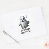 Halloween humor ronde sticker (Envelop)