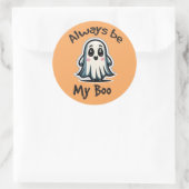 Halloween humor ronde sticker (Tas)