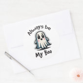 Halloween humor ronde sticker (Envelop)