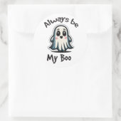 Halloween humor ronde sticker (Tas)