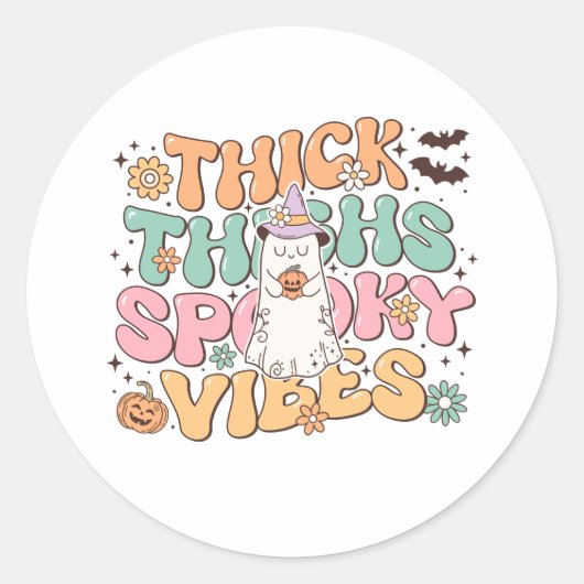 Halloween Humor Spooky Ronde Sticker (Voorkant)