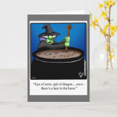 Halloween Humor Wenskaart Kaart (Gele Bloem)