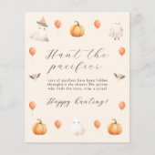 Halloween Hunt de Fopspeen Baby shower Spelen Flyer (Voorkant)