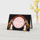 Halloween Hussy/Halloween Cat Kaart (Gele Bloem)