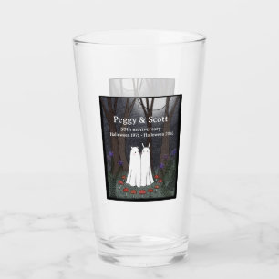 Halloween Huwelijk Geschenk met eigen naam jubileu Glas